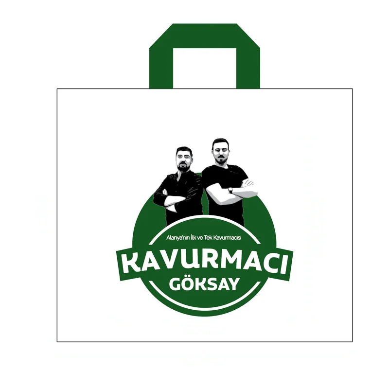 Beyaz, alttan körüklü pastane poşeti